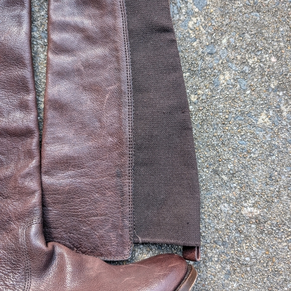 Frye Women's Dark Brown Tall Leather Boots - Picture 4 of 7